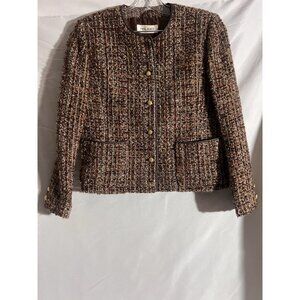 Vtg Gran Yamaki Japan Milano Woman's Sz Small Wool Blend Tweed Jacket Blazer R14